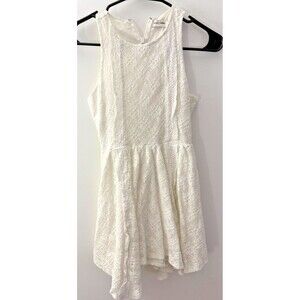 Abercrombie Kids White Lace Dress Coastal Beach Girls Medium 12 Fit Flare